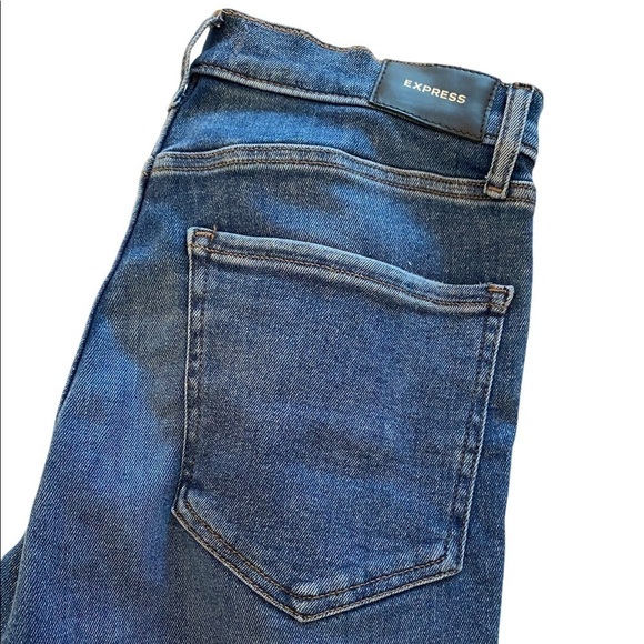 Reworked Bell Bottom High Rise Wide Leg Flare Stretch Distressed Jeans TALL - Picture 8 of 8